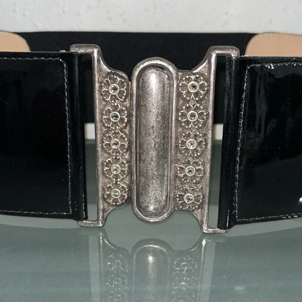 Leatherock women’s 3” Leather elastic back belt Festival Boho
